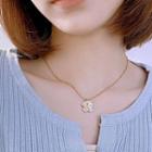 Clover Pendant Stainless Steel Necklace 070 - Necklace - Gold - One Size