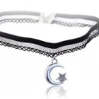 Moon Lace Choker X251 - Black - One Size