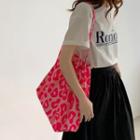 Leopard Print Tote Bag Rose Pink & Nude - One Size