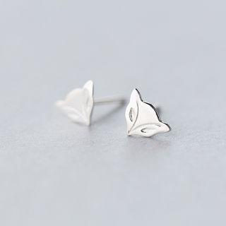 Fox Stud Earring 1 Pair - Silver - One Size