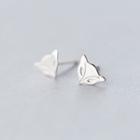 Fox Stud Earring 1 Pair - Silver - One Size