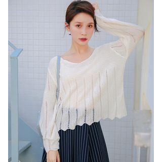 Scalloped Hem Sweater