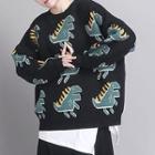 Dinosaur Sweater Black - One Size