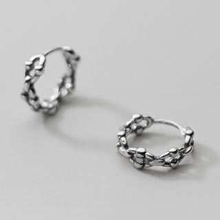 Sterling Silver Hoop Earring 1 Pair - Silver - One Size