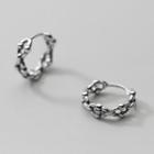 Sterling Silver Hoop Earring 1 Pair - Silver - One Size
