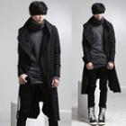 Hooded Knot Button Coat