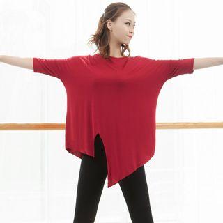 Elbow-sleeve Top / Cropped Pants / Set