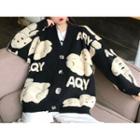 Fleece Bear Cardigan