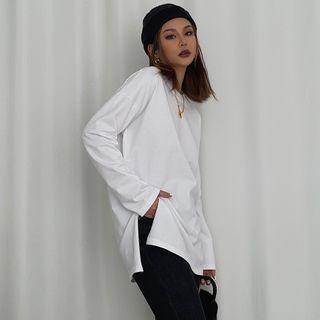 Side-slit Oversized T-shirt