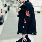 Floral Embroidery Studded Jacket