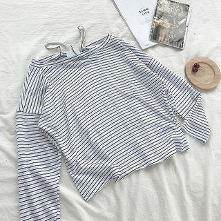 Color-block Striped Long-sleeve T-shirt