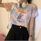 Dog Short-sleeve Crop T-shirt As Shown In Figure - One Size