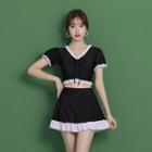 Short-sleeve Drawstring Bikini