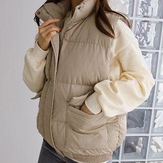 High-neck Duck-down Puffer Vest