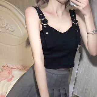 Buckle Detail Cropped Camisole Top