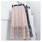 Flower Midi Lace Skirt