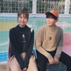 Couple Matching Mock-neck Embroidered Sweater