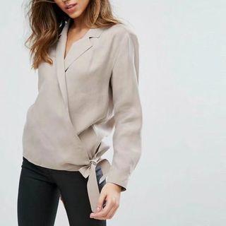 Long Sleeve V Neck Cotton Plain Coat