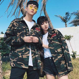 Embroidered Camo Jacket
