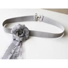 Flower Accent Belt Gray - One Size