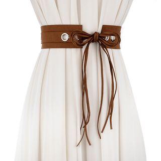 Tie-front Grommet Wide Strap