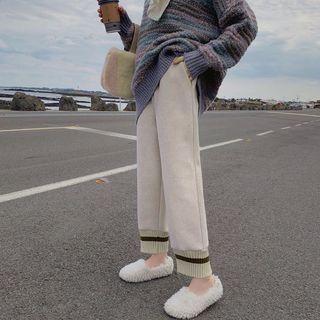 Ribbed-cuff Harem Pants
