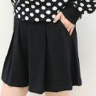 Box-pleat Wide-leg Shorts