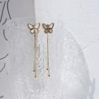 Alloy Butterfly Fringed Earring 1 Pair - Gold - One Size