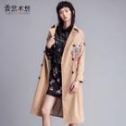 Tiger Embroidered Trench Coat