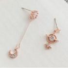 Star Drop Earring 1 Pair - Rose Gold - One Size