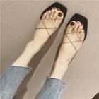 Cross Clear Strap Slippers