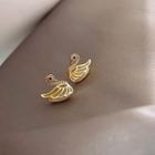 Swan Stud Earring 1 Pair - Gold - One Size