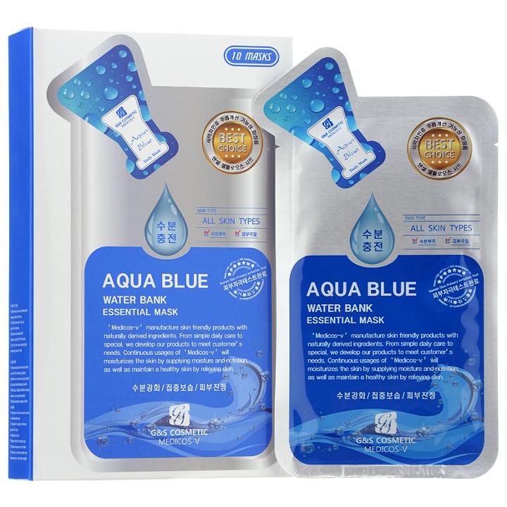 G & S Cosmetic - Aqua Blue Water Bank Essential Mask 10 Sheets