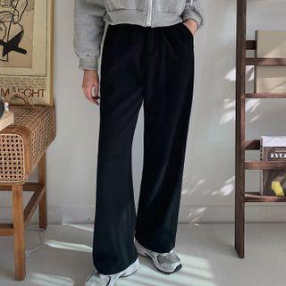 Fleece-lined Wide-leg Pants In 2 Lengths