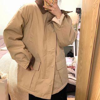 Padded Cargo Jacket Khaki - One Size