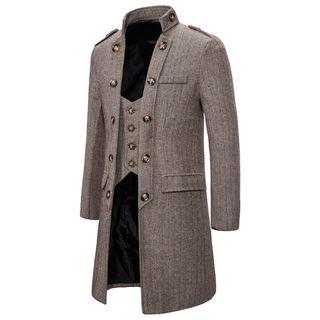 Mock Two-piece Button Coat
