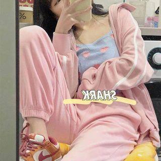 Heart Embroidered Tank Top / Zip-up Jacket / Jogger Pants