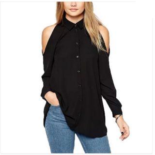 Cut Out Shoulder Shirt