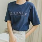 Wonder Floral-trim Embroidered T-shirt