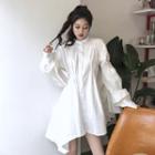 Asymmetrical Shirtdress White - One Size
