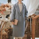 Plaid Cuff Single-buttoned Coat