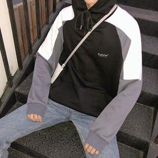 Color Block Raglan Sleeve Hooded Sweatshirt