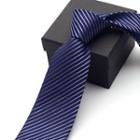 Striped Neck Tie (8cm) Purple - One Size