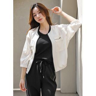 Letter Flap-pocket Blouson Jacket