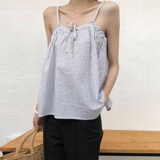 Spaghetti Strap Striped Top Stripe - One Size