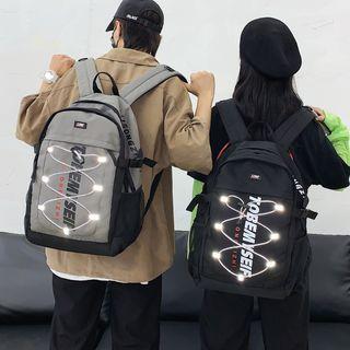 Drawstring Lettering Lightweight Backpack