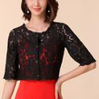 Lace Elbow-sleeve Bolero