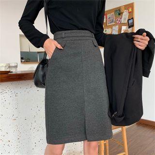 Wool Pencil Skirt