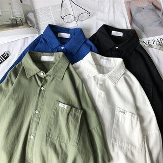 Rip Trim Elbow-sleeve Shirt