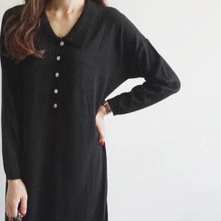 Wool Blend Polo Dress